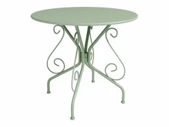 Best MYLIA Mesa + 4 sillas jardín metal hierro forjado - GUERMANTES Verde almendra