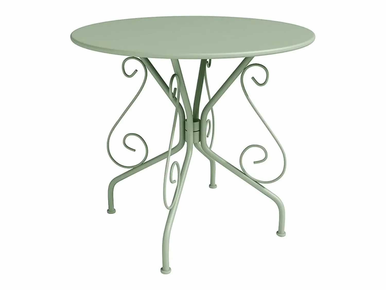 Hot MYLIA Mesa + 4sillones jardín metal hierro forjado - GUERMANTES Verde almendra