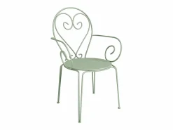 Hot MYLIA Mesa + 4sillones jardín metal hierro forjado - GUERMANTES Verde almendra