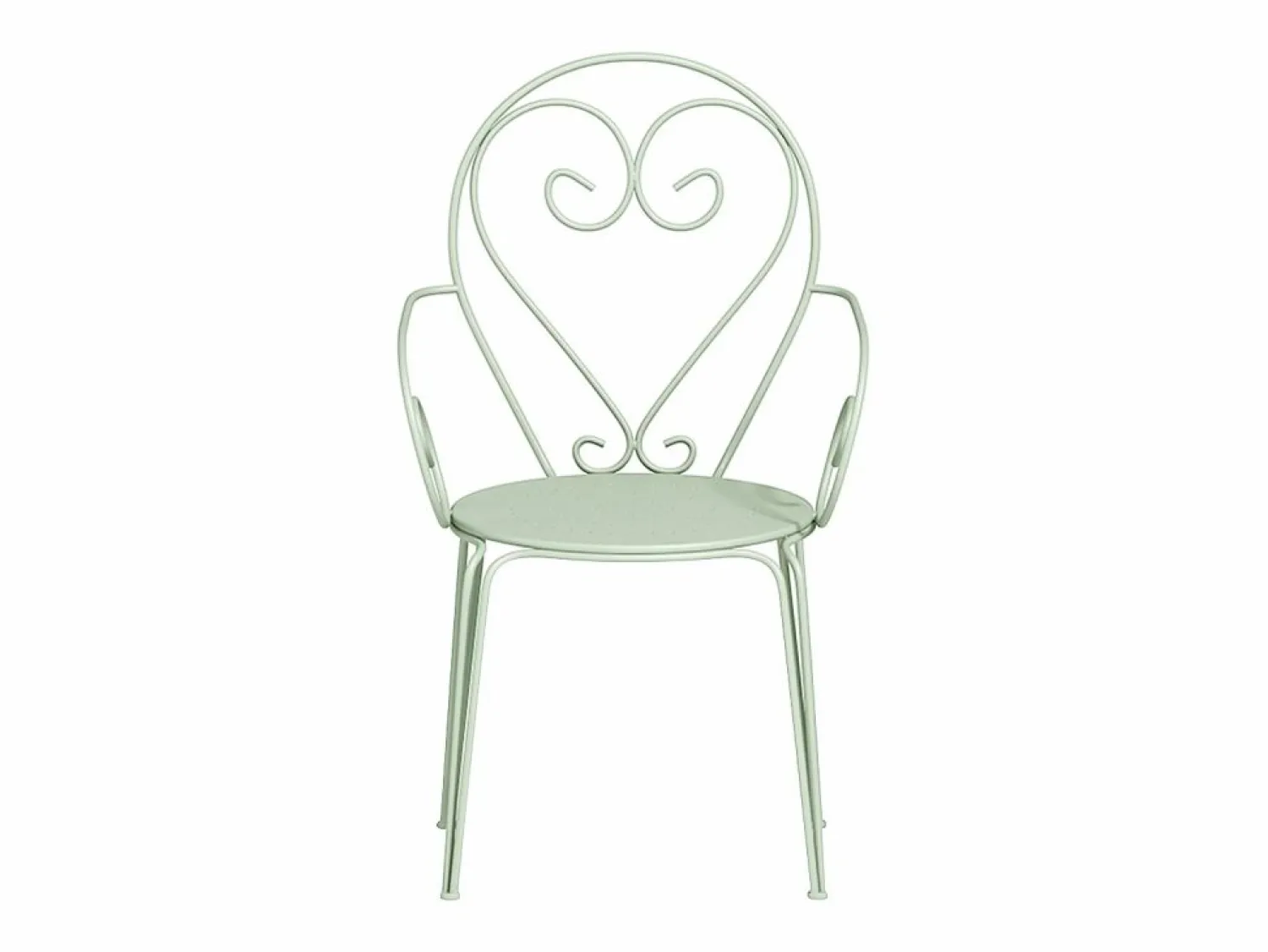 Hot MYLIA Mesa + 4sillones jardín metal hierro forjado - GUERMANTES Verde almendra
