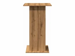 Clearance Clicnbuy Mesa alta bar con almacenaje madera roble artisian 60x60x102 cm Marru00f3n