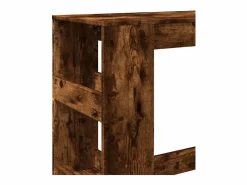 Clicnbuy Mesa alta bar con estantes roble ahumado 90x40x103,5 cm
