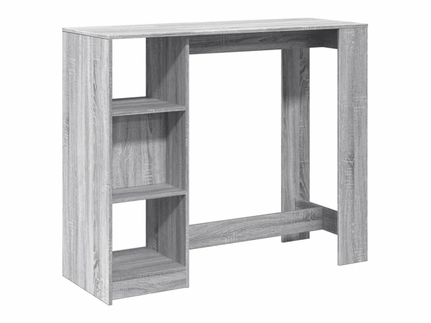 Best Clicnbuy Mesa alta con estante Sonoma 124x46x103,5 cm Gris