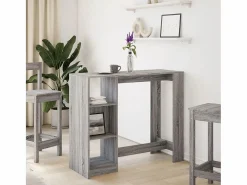 Best Clicnbuy Mesa alta con estante Sonoma 124x46x103,5 cm Gris
