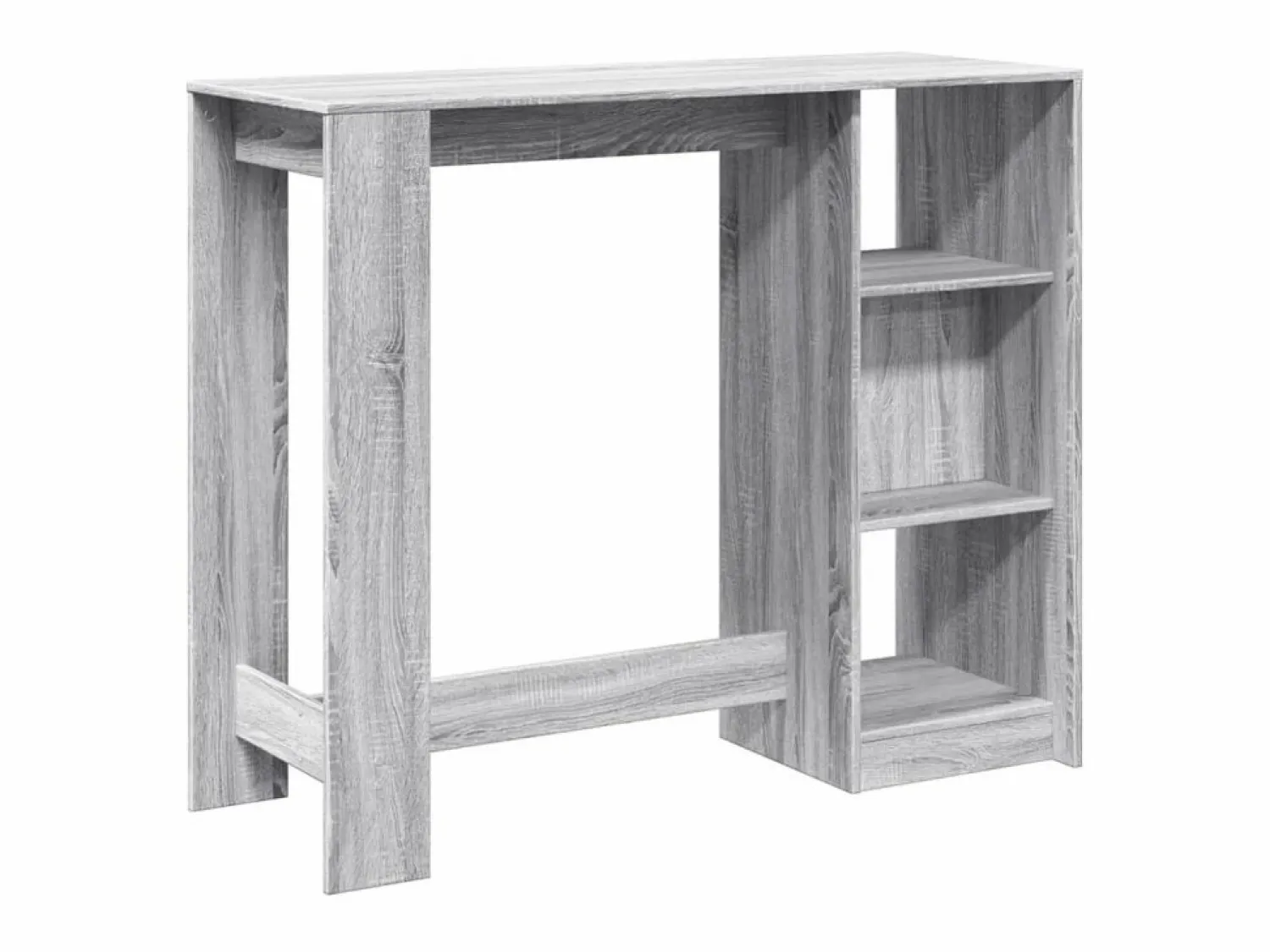 Best Clicnbuy Mesa alta con estante Sonoma 124x46x103,5 cm Gris