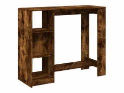 Discount Mesa alta con estante roble ahumado 124x46x103,5 cm Mueble Bar