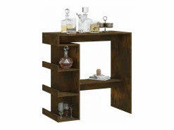Online Mesa alta con estante roble ahumado 100x50x101,5 cm ES905761 Marru00f3n