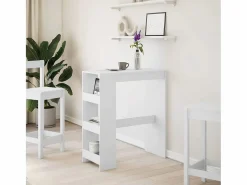 Sale Mesa alta con estantes madera ingeniería 90x40x103,5 cm Mueble Bar