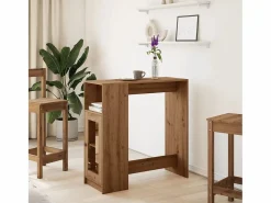Mesa alta con estantes madera roble artisian 101x40x103,5 cm Mesa Alta