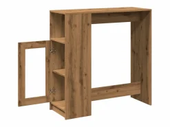 Mesa alta con estantes madera roble artisian 101x40x103,5 cm Mesa Alta