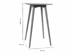 Sale Mesa alta cuadrada fresno natural BALTIK Mesa Alta