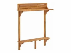 Hot Clicnbuy Mesa alta de balcón de madera de acacia maciza 90x37x122,5 cm Marru00f3n
