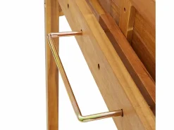 Hot Clicnbuy Mesa alta de balcón de madera de acacia maciza 90x37x122,5 cm Marru00f3n