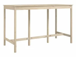 New Mesa alta de bar de madera maciza de pino 180x80x110 cm Mesa Alta