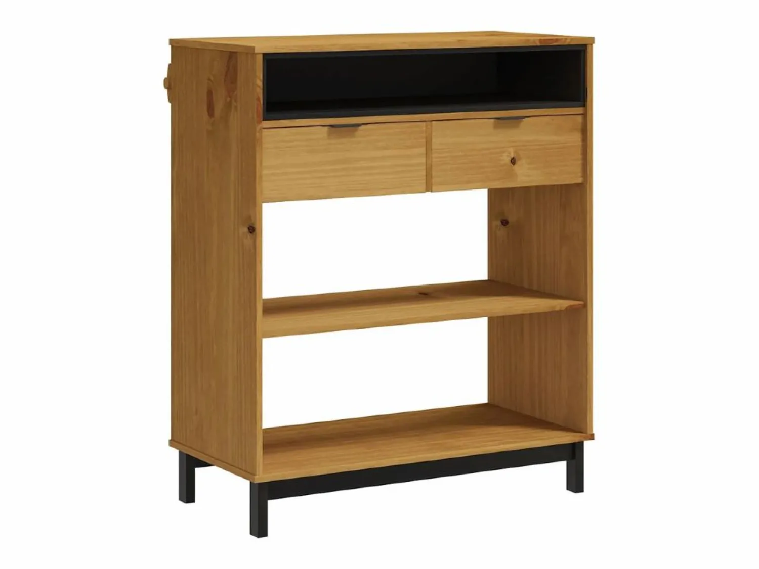Clicnbuy Mesa alta de bar FLAM madera maciza de pino 92x45x110 cm