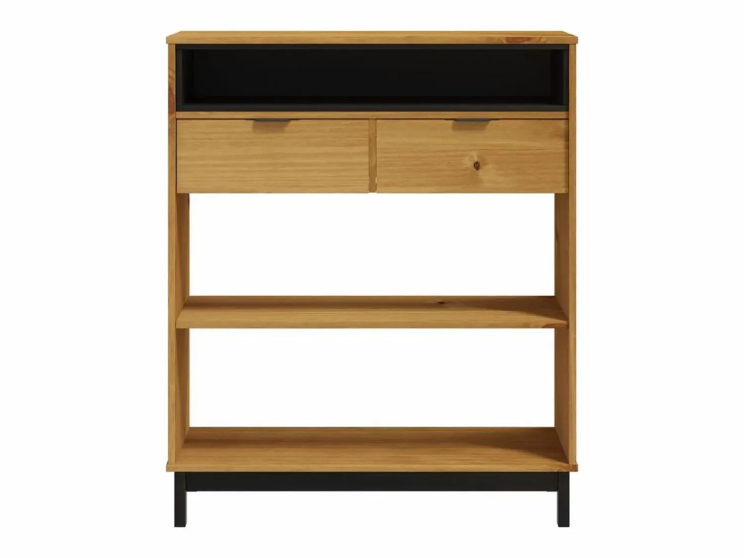 Clicnbuy Mesa alta de bar FLAM madera maciza de pino 92x45x110 cm