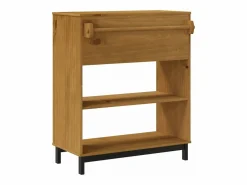 Clicnbuy Mesa alta de bar FLAM madera maciza de pino 92x45x110 cm