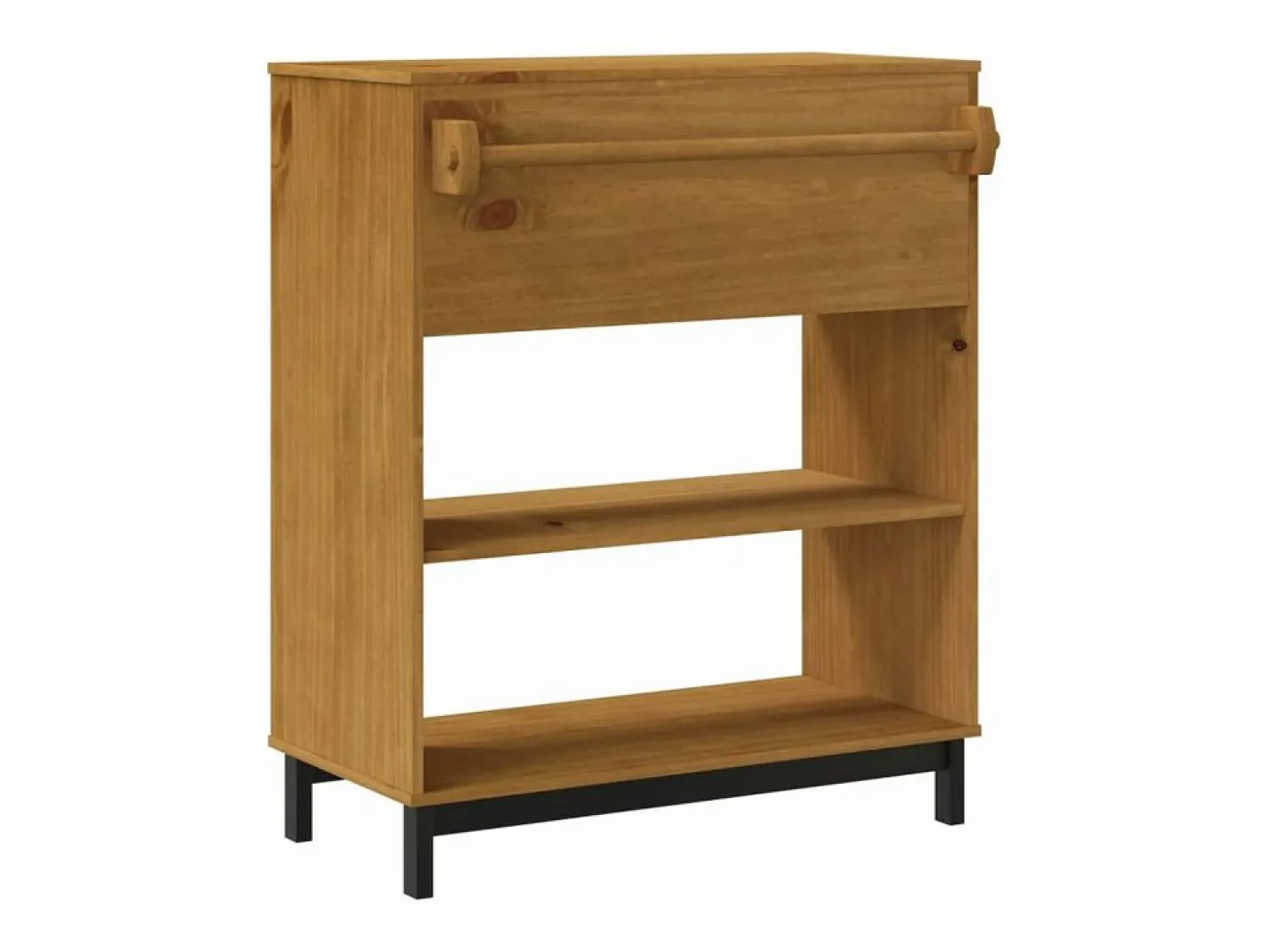 Clicnbuy Mesa alta de bar FLAM madera maciza de pino 92x45x110 cm