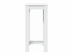 Clicnbuy Mesa alta de bar madera de ingeniería blanca 51x50x103,5 cm