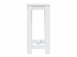 Clicnbuy Mesa alta de bar madera de ingeniería blanca 51x50x103,5 cm