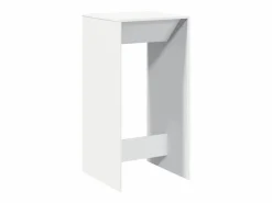 Clicnbuy Mesa alta de bar madera de ingeniería blanca 51x50x103,5 cm