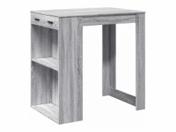 New Clicnbuy Mesa alta de bar madera ingeniería Sonoma 102x70x103,5 cm Gris
