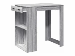 New Clicnbuy Mesa alta de bar madera ingeniería Sonoma 102x70x103,5 cm Gris