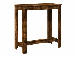 Outlet Mesa alta de bar madera ingeniería roble ahumado 102x50x103,5cm Mesa Alta