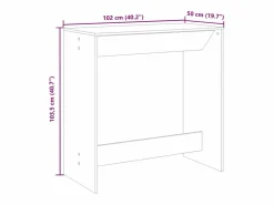 Sale Mesa alta de bar madera ingeniería roble Sonoma 102x50x103,5 cm Mesa Alta