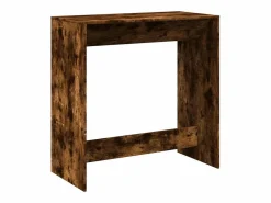 Online Clicnbuy Mesa alta de bar madera ingeniería roble ahumado 102x50x103,5cm Marru00f3n