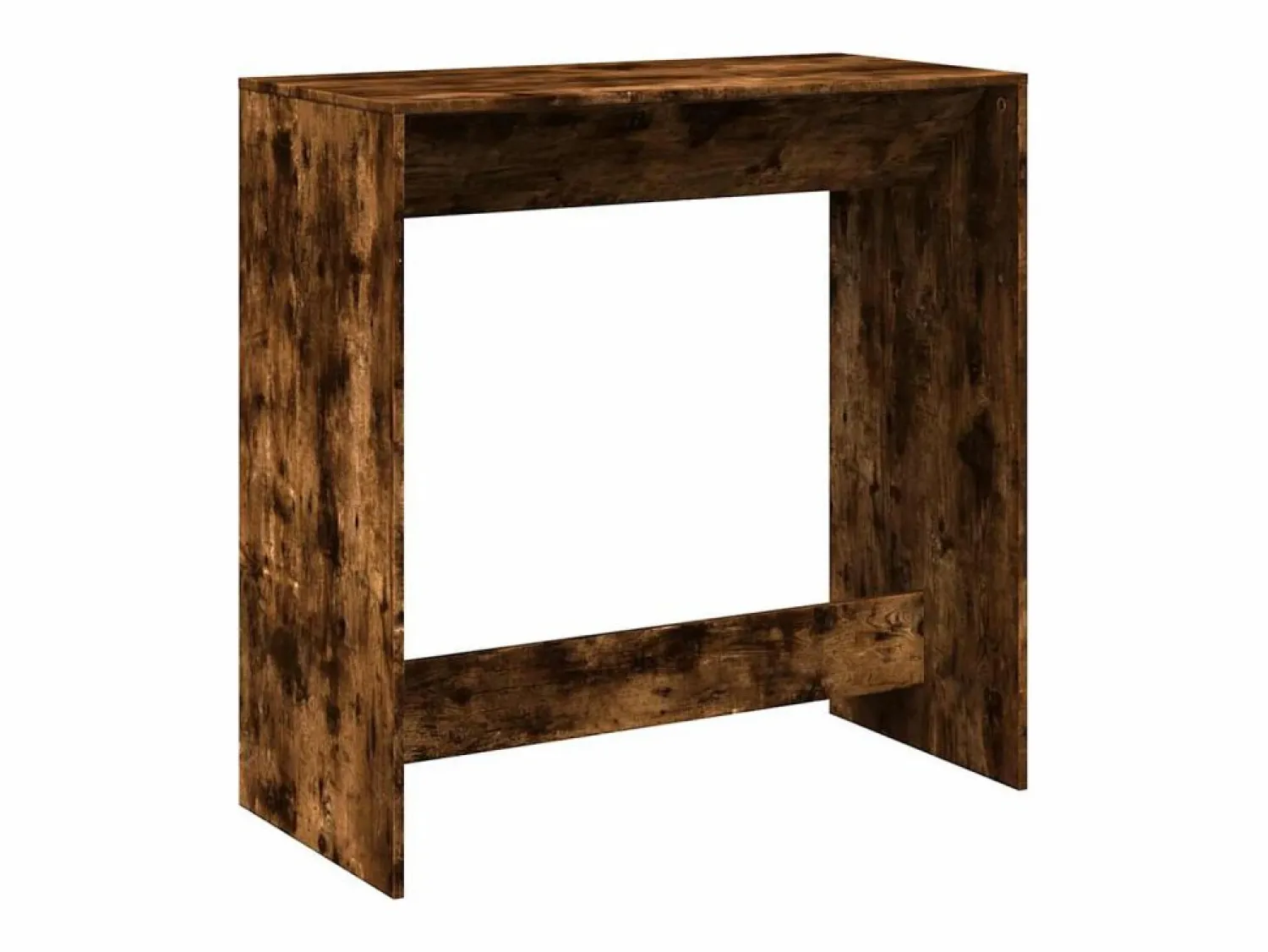 Online Clicnbuy Mesa alta de bar madera ingeniería roble ahumado 102x50x103,5cm Marru00f3n