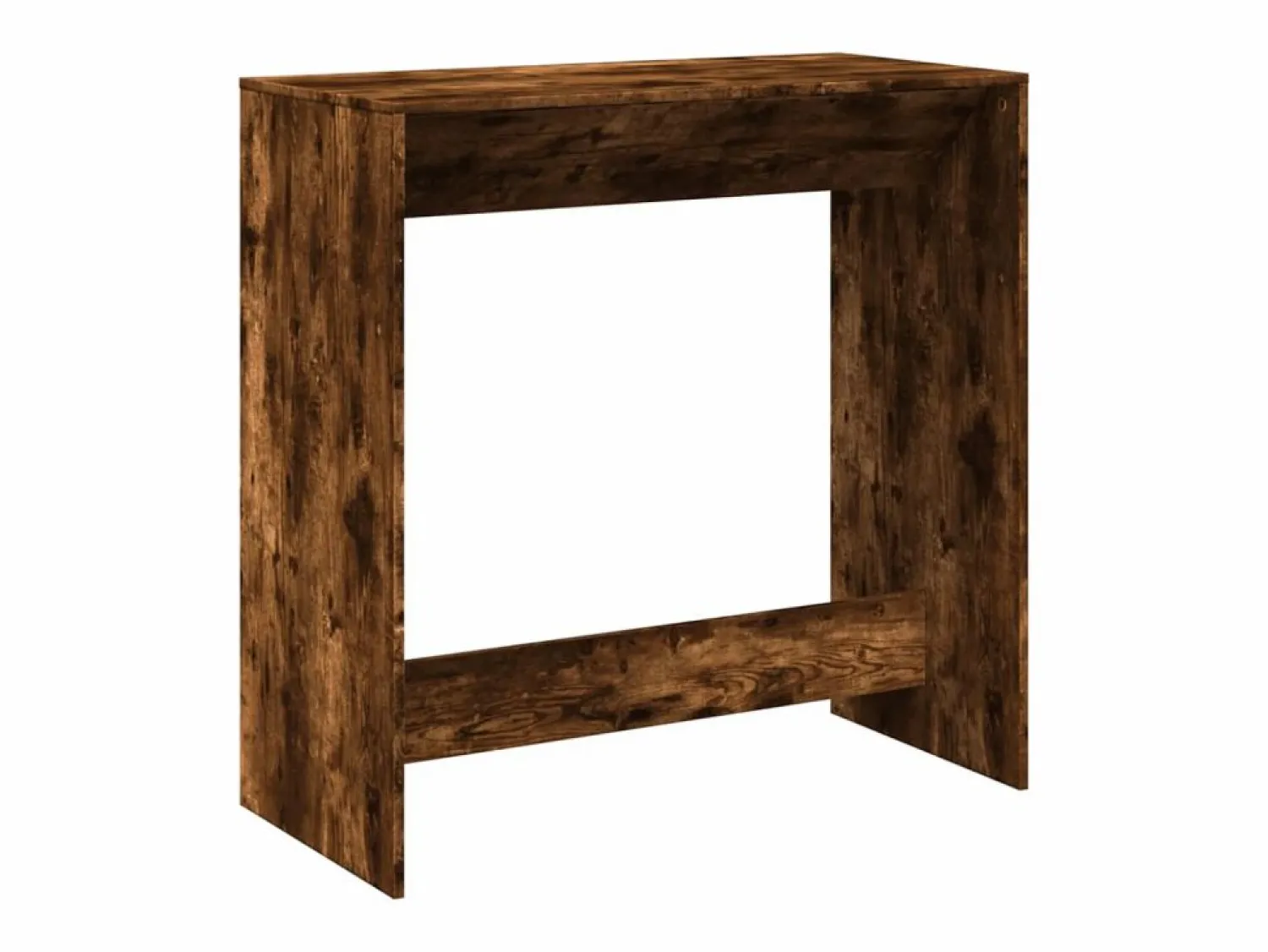 Online Clicnbuy Mesa alta de bar madera ingeniería roble ahumado 102x50x103,5cm Marru00f3n