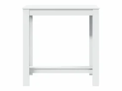 Clearance Mesa alta de bar madera ingeniería blanca 102x50x103,5 cm Mesa Alta