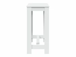 Clearance Mesa alta de bar madera ingeniería blanca 102x50x103,5 cm Mesa Alta