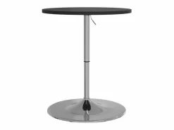 Clicnbuy Mesa alta de bar madera ingeniería y acero negra 60x60x90 cm