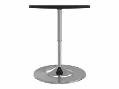 Clicnbuy Mesa alta de bar madera ingeniería y acero negra 60x60x90 cm