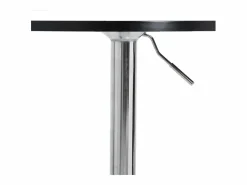 Clicnbuy Mesa alta de bar madera ingeniería y acero negra 60x60x90 cm