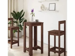 Discount Clicnbuy Mesa alta de bar madera ingeniería marrón roble 51x50x103,5 cm Marru00f3n