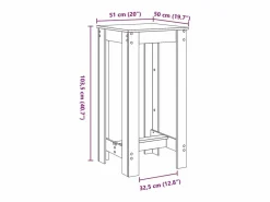 Discount Clicnbuy Mesa alta de bar madera ingeniería marrón roble 51x50x103,5 cm Marru00f3n
