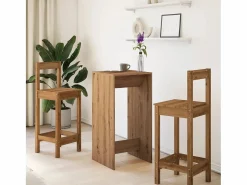 Clicnbuy Mesa alta de bar madera ingeniería roble artisian 51x50x103,5cm
