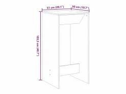 vidaxl Mesa alta de bar madera ingeniería roble Sonoma 51x50x103,5 cm