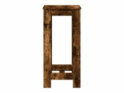 New Mesa alta de bar madera ingeniería roble ahumado 51x50x103,5 cm Mesa Alta
