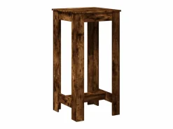 New Mesa alta de bar madera ingeniería roble ahumado 51x50x103,5 cm Mesa Alta