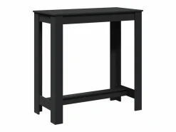 Best Mesa alta de bar madera ingeniería negra 102x50x103,5 cm Mesa Alta