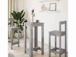 Sale Mesa alta de bar madera ingeniería hormigón 51x50x103,5 cm Mesa Alta