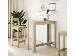 Clicnbuy Mesa alta de bar madera ingeniería roble Sonoma 102x50x103,5 cm
