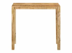 Clicnbuy Mesa alta de bar madera maciza de mango 112x55x108 cm