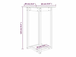 Discount Clicnbuy Mesa alta de bar madera maciza de pino 60x60x110 cm Blanco