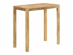 Outlet Mesa alta de bar madera maciza de mango 112x55x108 cm Mesa Alta