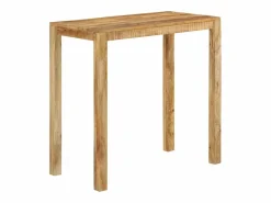 Outlet Mesa alta de bar madera maciza de mango 112x55x108 cm Mesa Alta